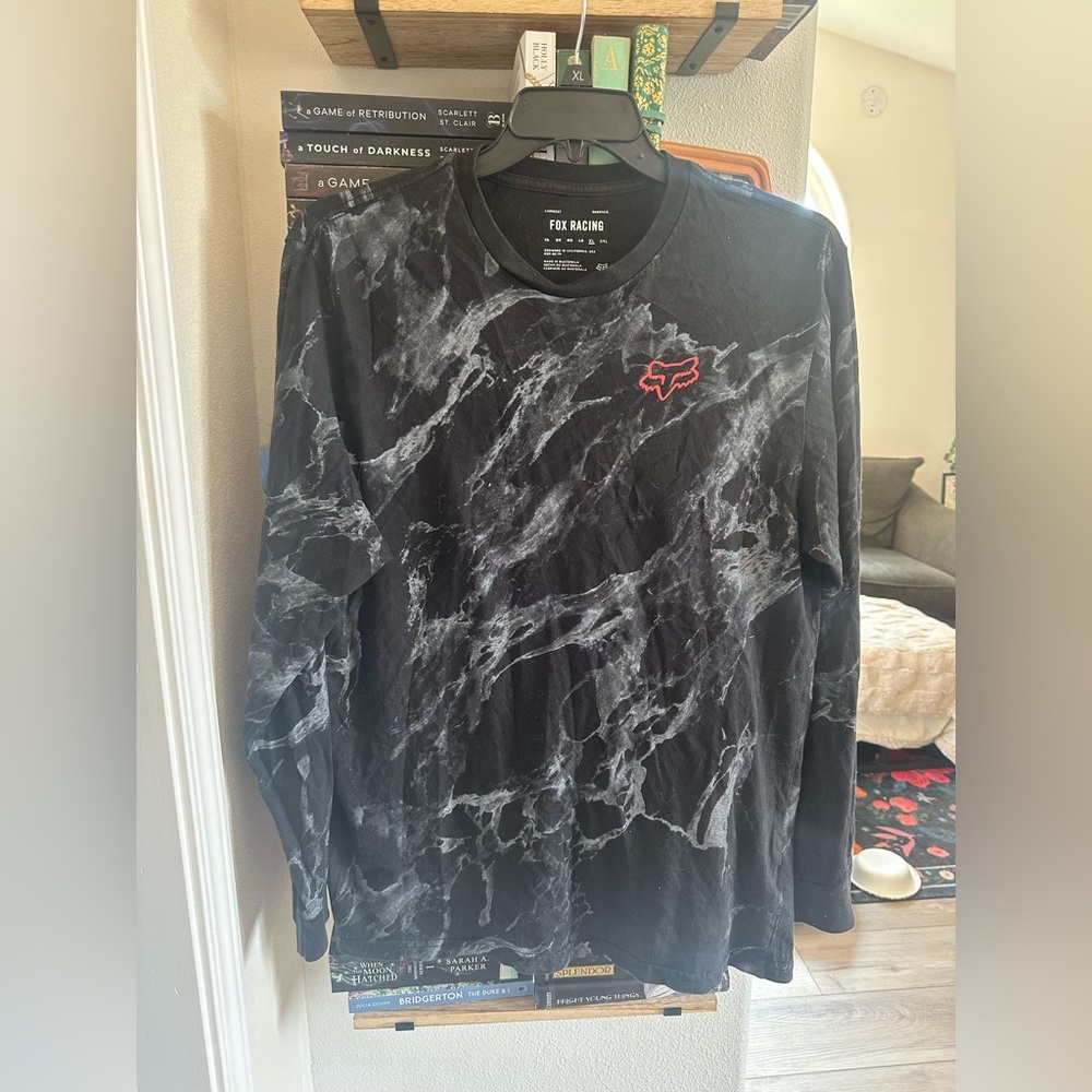 Mens moto Fox Karrera premium long sleeve tshirt sz. XL - Picture 3 of 5